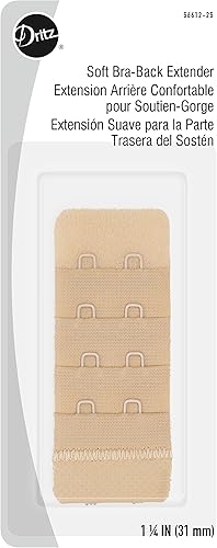 Dritz Extensor de sujetador de espalda suave de 1-14", 1-14 pulgadas, beige