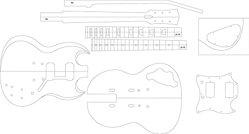 Plantilla de enrutamiento de guitarra eléctrica - SG