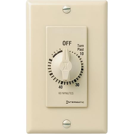 Intermatic FD60MC 60-Minute Spring-Loaded In-Wall Countdown Timer ...