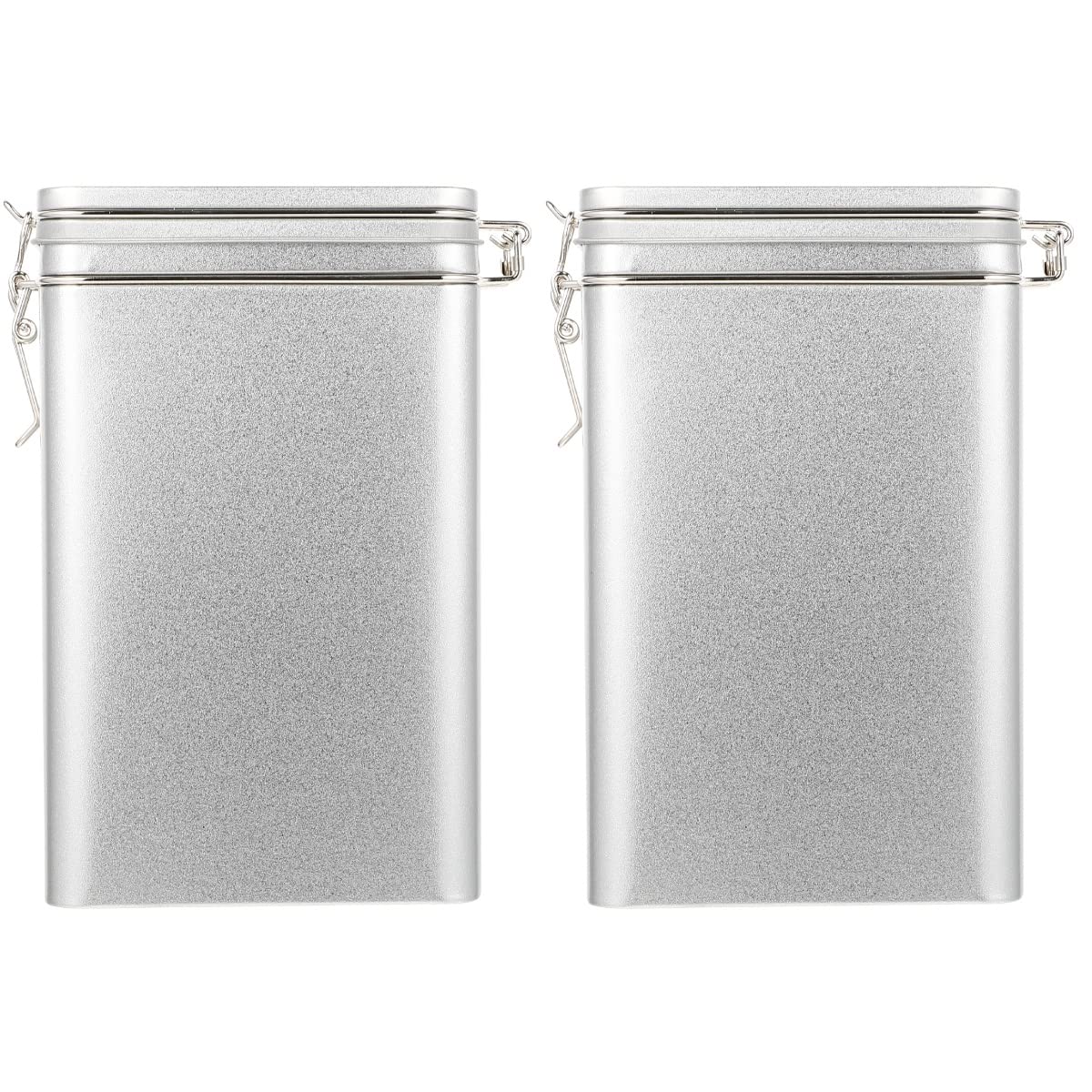 MAGICLULU 2 Stck Vorratsdose Luftdicht mit Großer Kapazität Quadratischer Kaffeebehälter für Bohnen und Tee Robustes Aufbewahrungsglas für Zuhause und Outdoor Platzsparend und Vielseitig