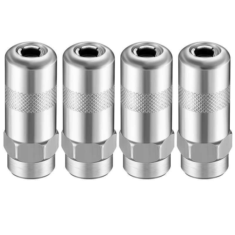 Kit Meonum com 4 Acopladores para Engraxadeira, Ponta de Graxa com Rosca 1/8 NPT