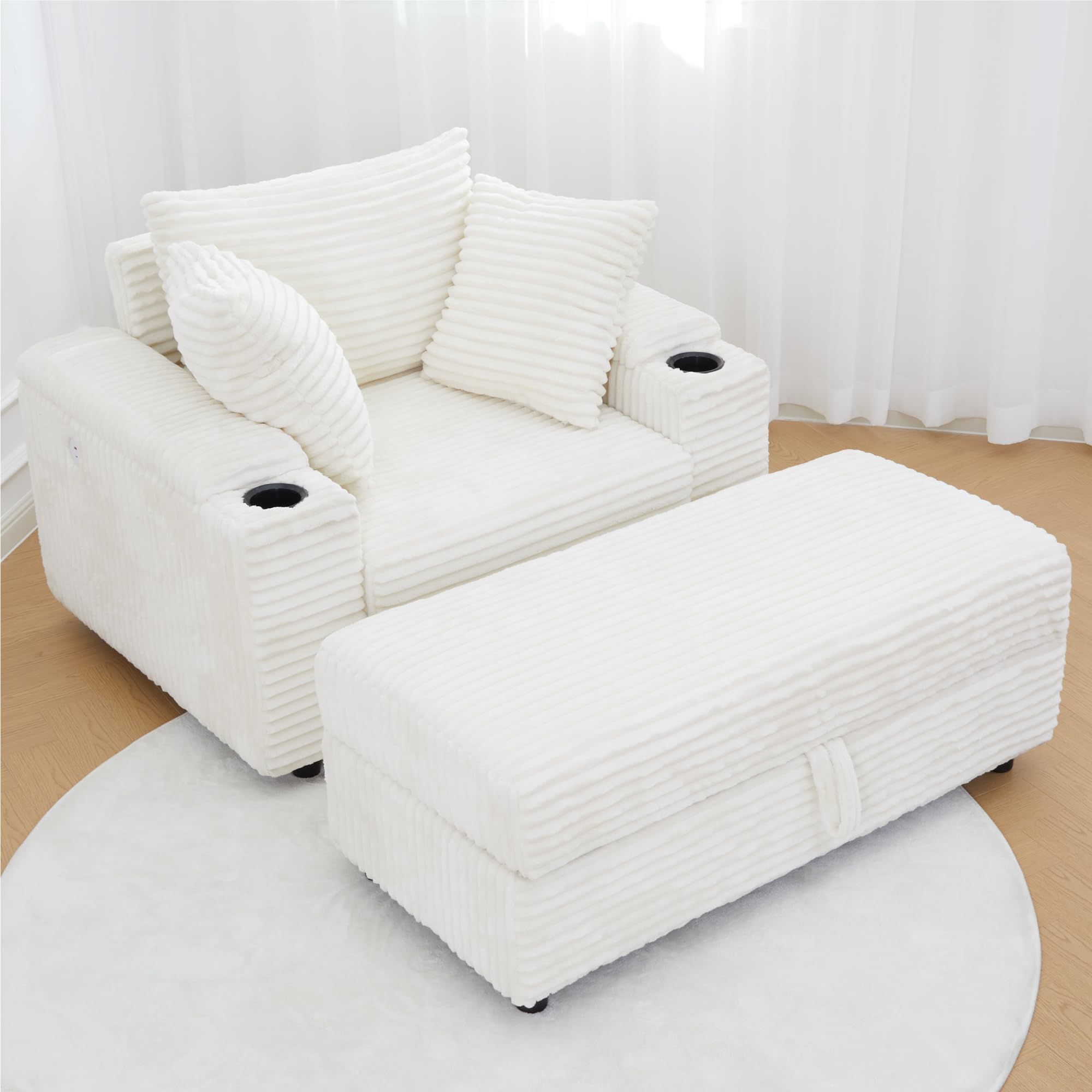 Amazon.com: LIKIMIO 54''Oversized Chaise Lounge Chair Indoor,Firm