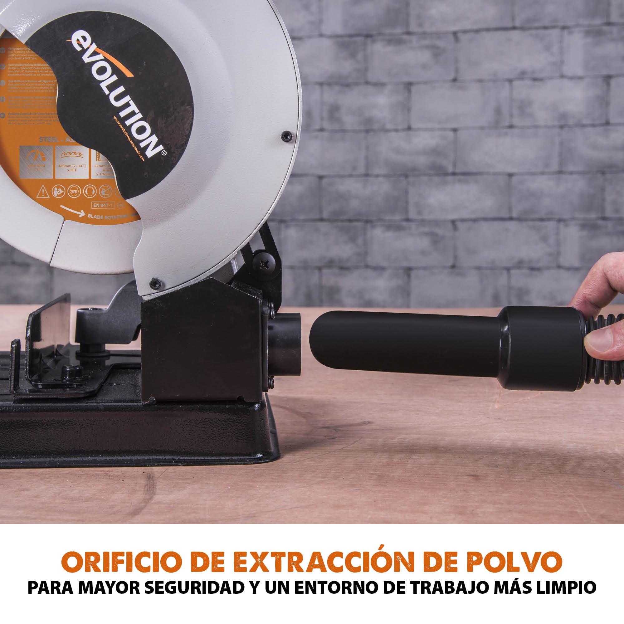 Evolution - Sierra tronzadora multimaterial Rage 4, corta madera, metal y plástico,