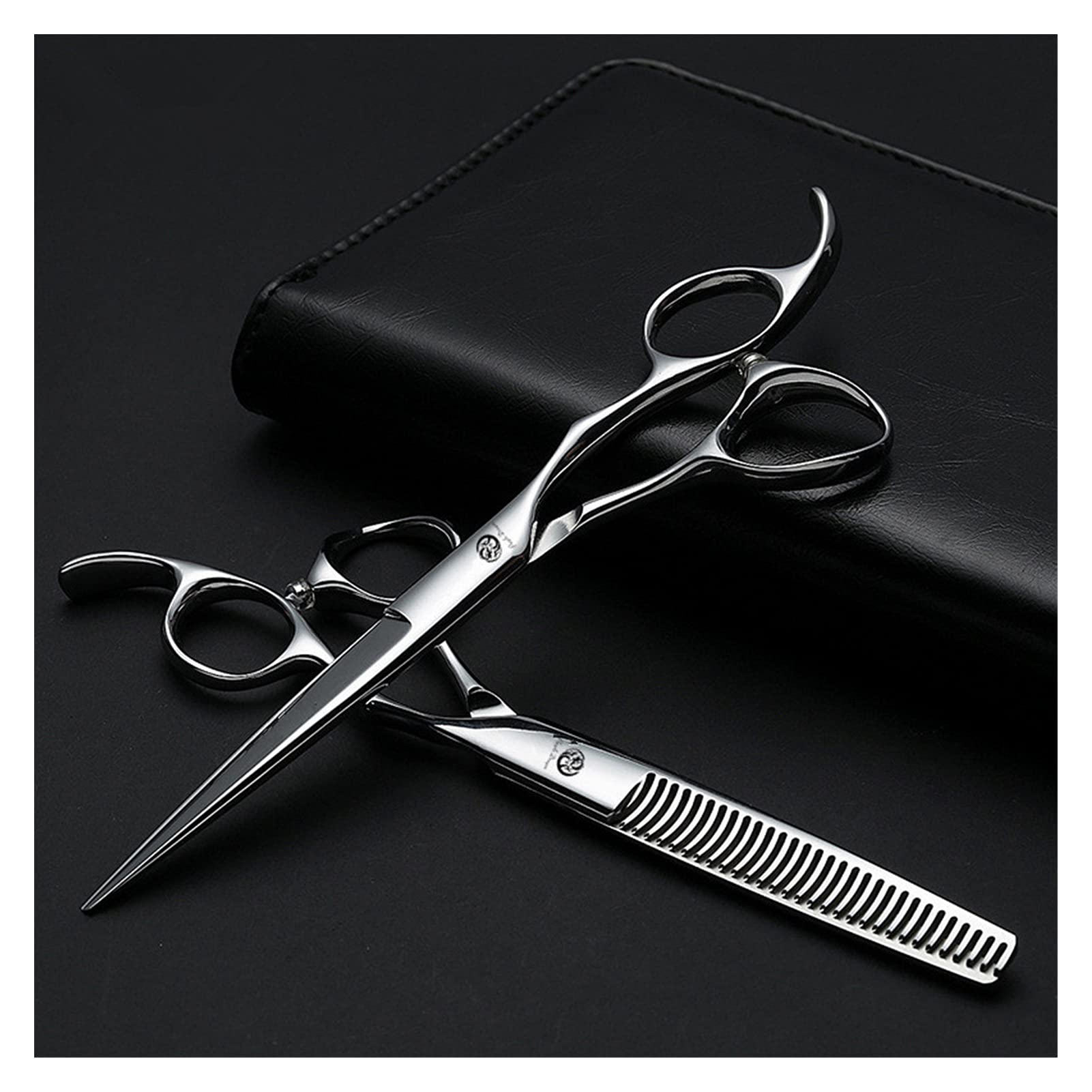 Schere Zum Haareschneiden, 6-Zoll-Friseurscheren-Set, Haarschnitt, Dünne Friseurschere, Haushalts-Haarschere, Haarschneideset, Set Ohne Tasche-Q,Schneiden ohne Tasche-Q
