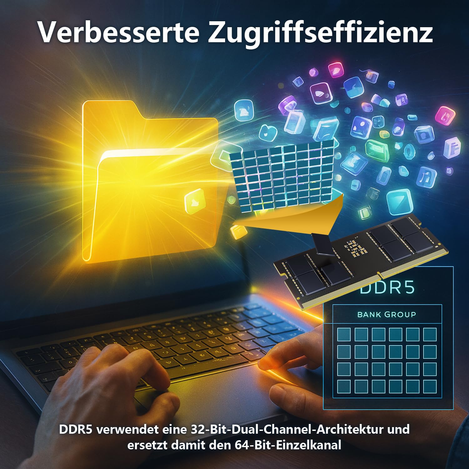 AGI SD238 16GB DDR5 RAM SODIMM 5600MHz Arbeitsspeicher Fuer Laptop | Latenz CL46, Hochleistungs-Speichermodul optimal kompatibel mit modernen Laptops, Notebooks und Mini-PC