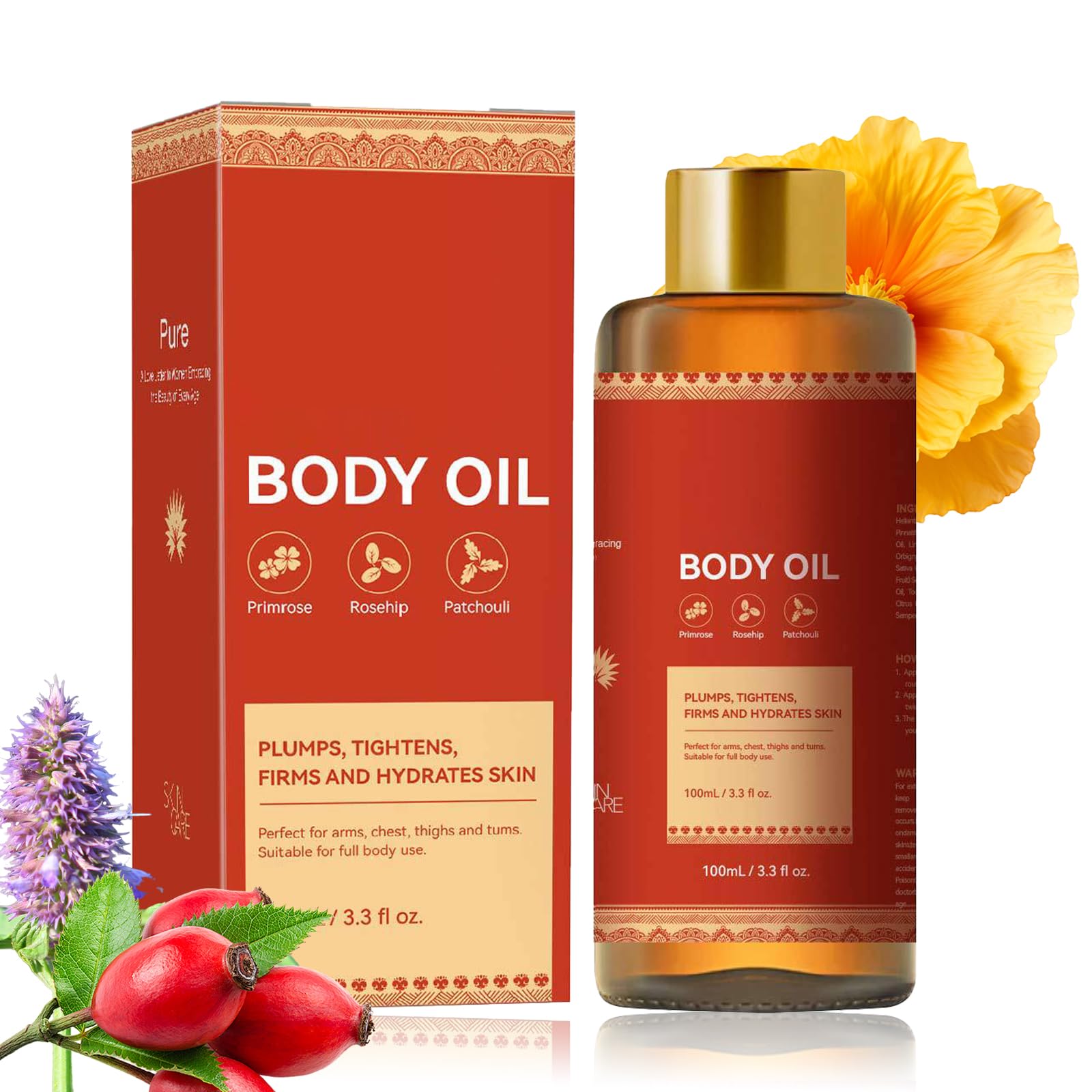 Glow Remedy Oil With Rosehip, Magic Luxury Body Oil, Enhance Elasticity & Reduce Loose Skin For Women