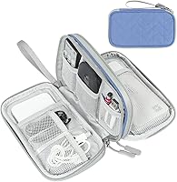 Vista 53 de FYY Organizador para cosas electrónicas, para viajes, para cables, cargadores, celular y auriculares, estuche portátil, impermeable, doble capa