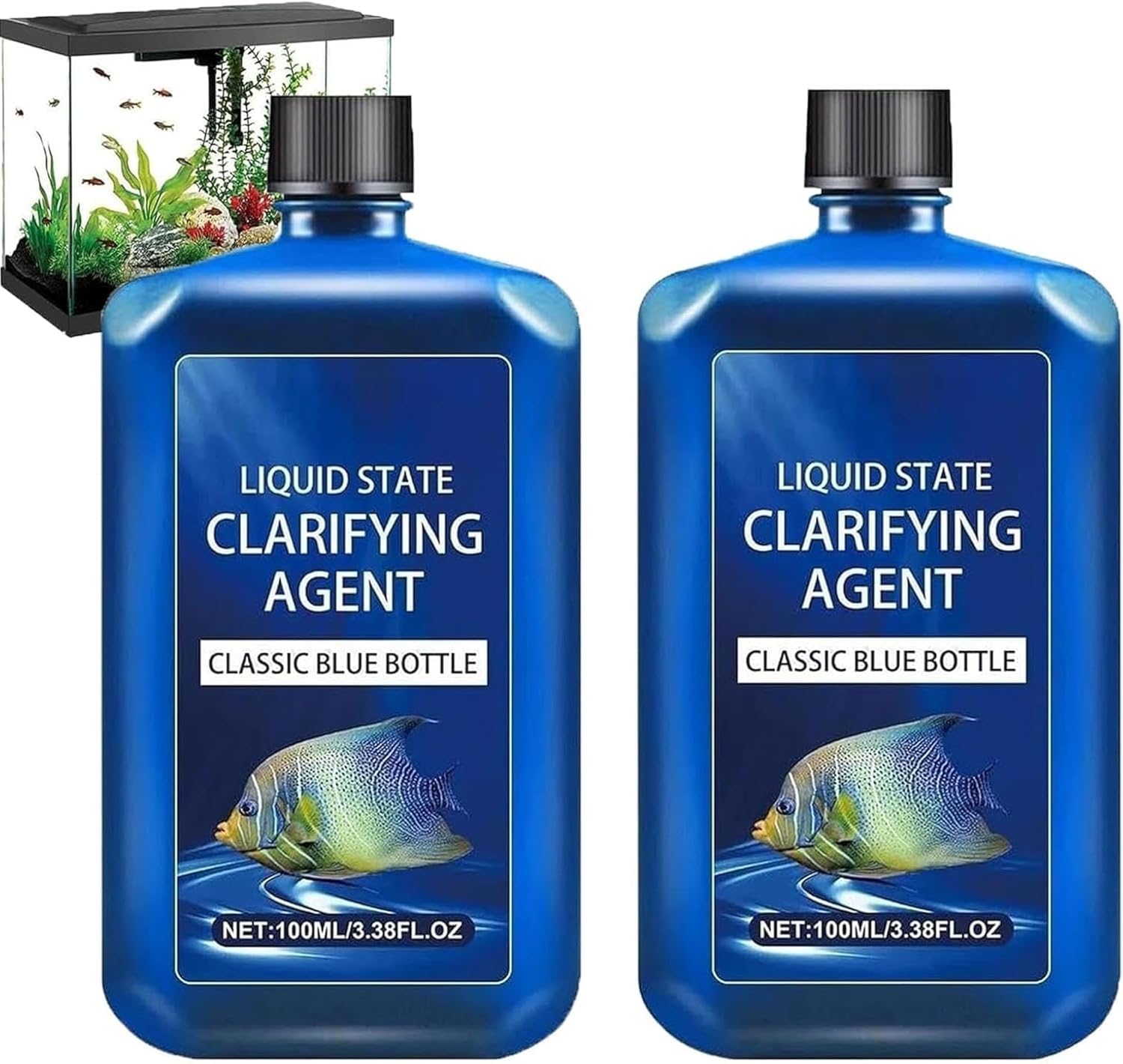 Fast-Acting Aquarium Water Clarifier, Powerful Water Purifier for Freshwater Fish Tanks, Safe Gentle Formula, Clears Cloudy Water & Maintains Crystal Clear Aquarium Water (1)