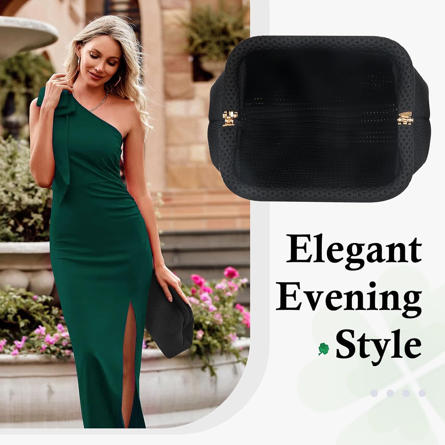 Woven Clutch Purses for Women, Summer Beach Crochet Striped Dumpling Bag Evening Handbag - Image 5