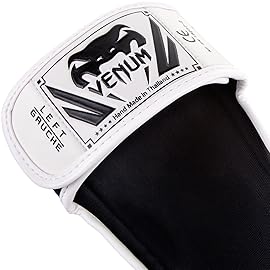 Venum Elite Standup Shinguards, White/Black, Medium