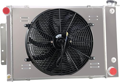 Miniatura 2 de Ventilador de 3 filas de radiador para Chevy Camaro 67 68 69 Big Block Pontiac Firebird 23 pulgadas Radiador de repuesto para Chevy Camaro Pontiac