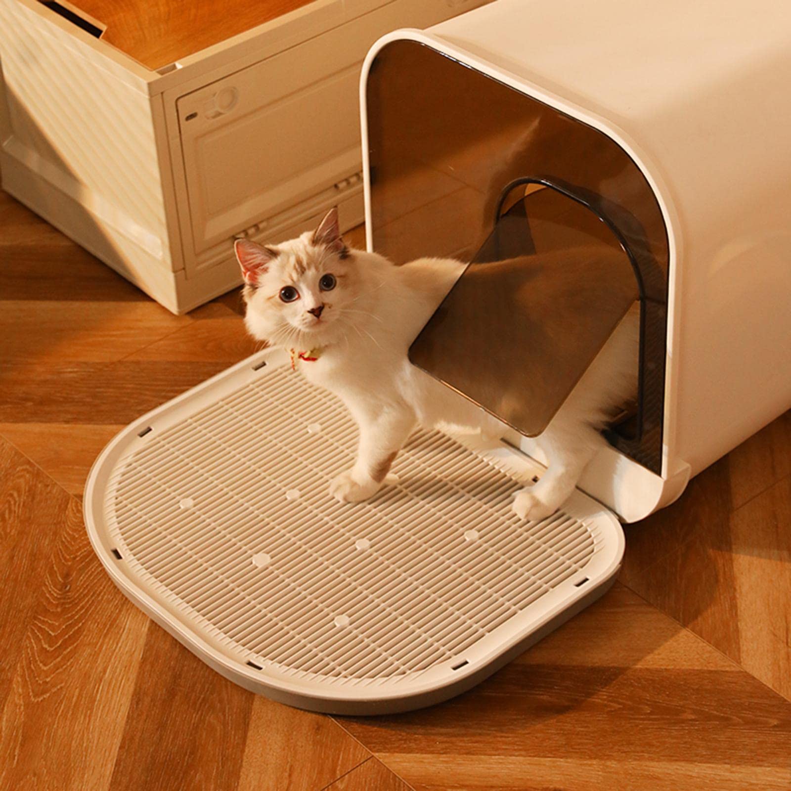 SM SunniMix Tapis de litière pour Chat Double Couche de piégeage léger réutilisable litière pour Chat contrôle de la Tapis de piégeage de litière pour