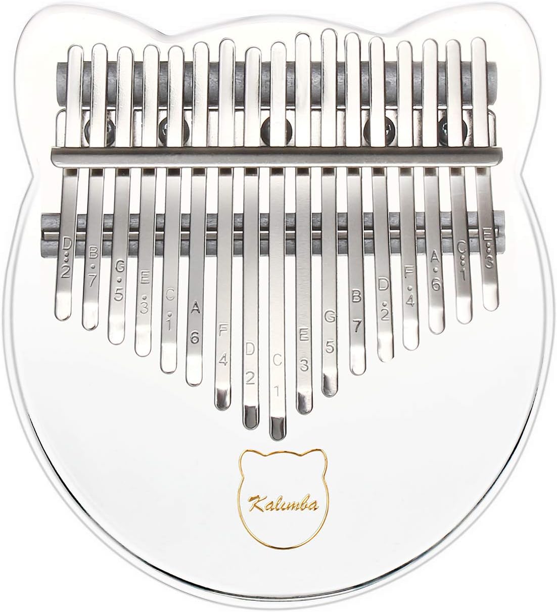 REAWOW Crystal Kalimba Transparent Bear Thumb Piano 17 Notes Acrylic Plate Finger Piano Musical Instrument Gifts for Kids Adult Beginners with Stand Holder And Protective Box