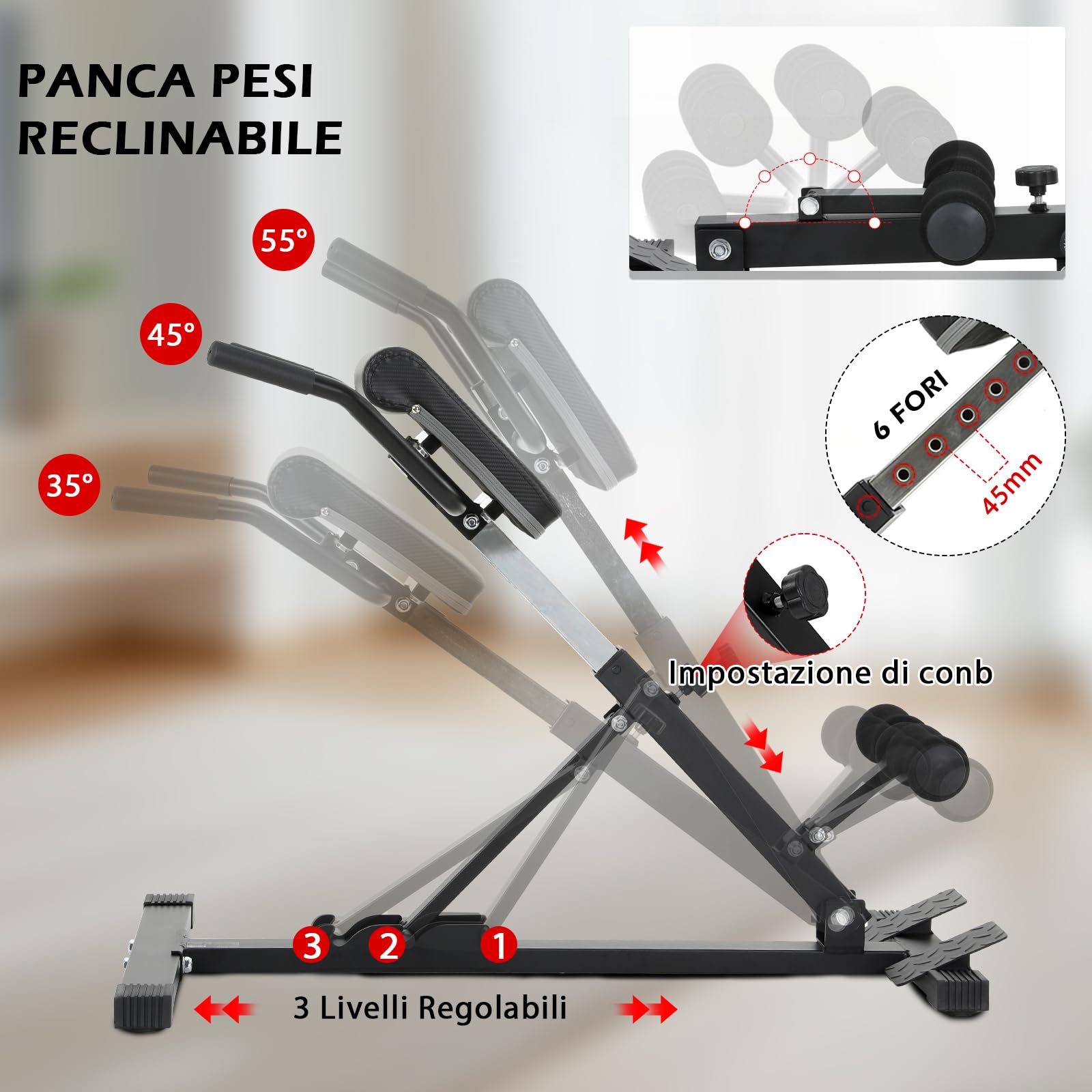 Sit up bench ab esercizio addominale panca per iperestensione esercizi fitness s