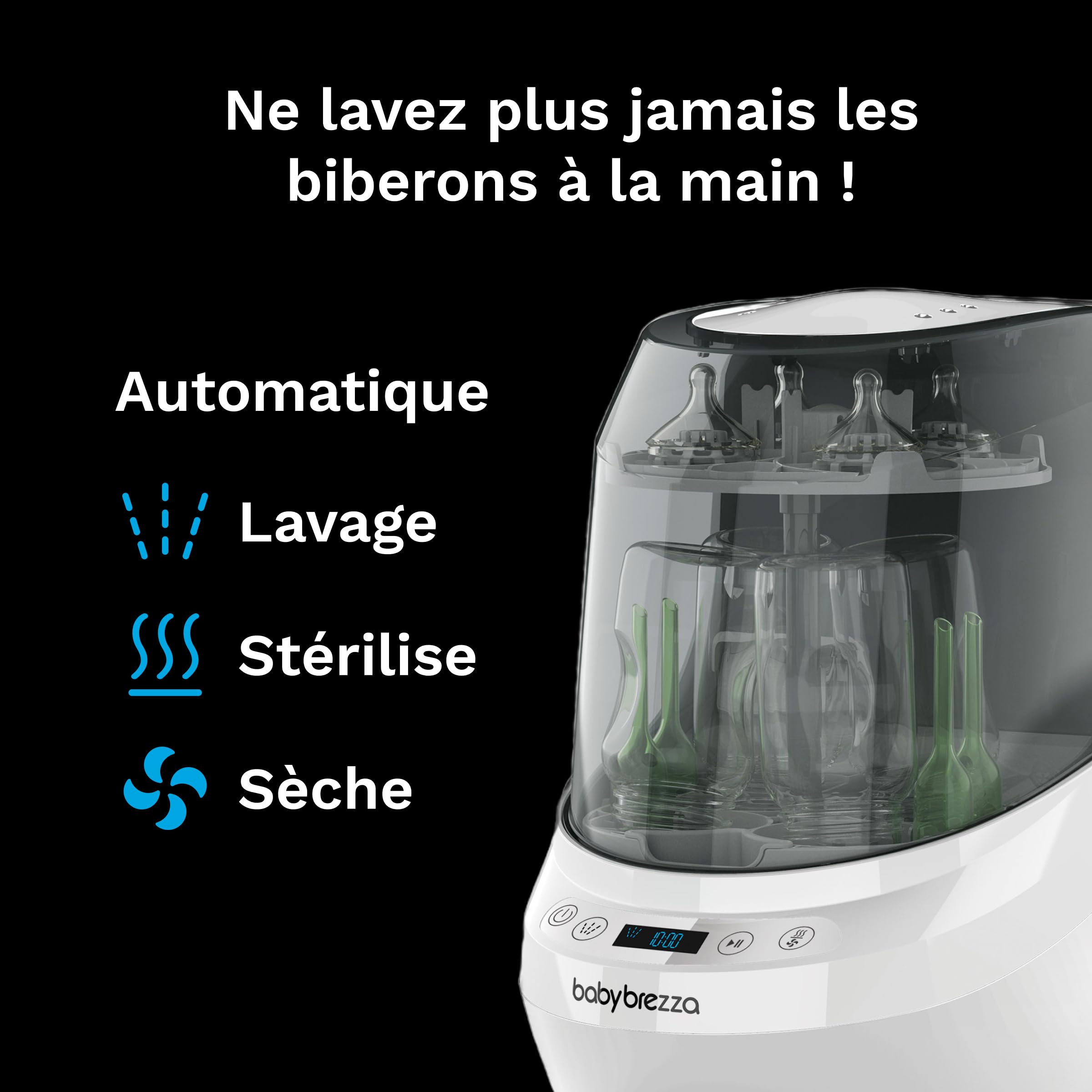 Baby Brezza - Bottle Washer Pro White Myjka do butelek - automatycznie myje, sterylizuje i suszy butelki i akcesoria do laktatora