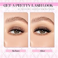 Vista 84 de Eyelash Extension Kit Lash Bond and Seal Lash Clusters with Eyelash Tweezer Lash Glue for Individual Lashes Lash Applicator Tool for DIY Lash
