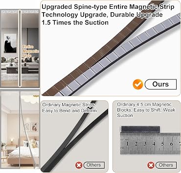 Magnetic Door Curtain Doorway Curtains Insulated Door Curtain Thermal Door Cover Plastic Curtain for Doorway(Brown,130x210cm/51x83in)