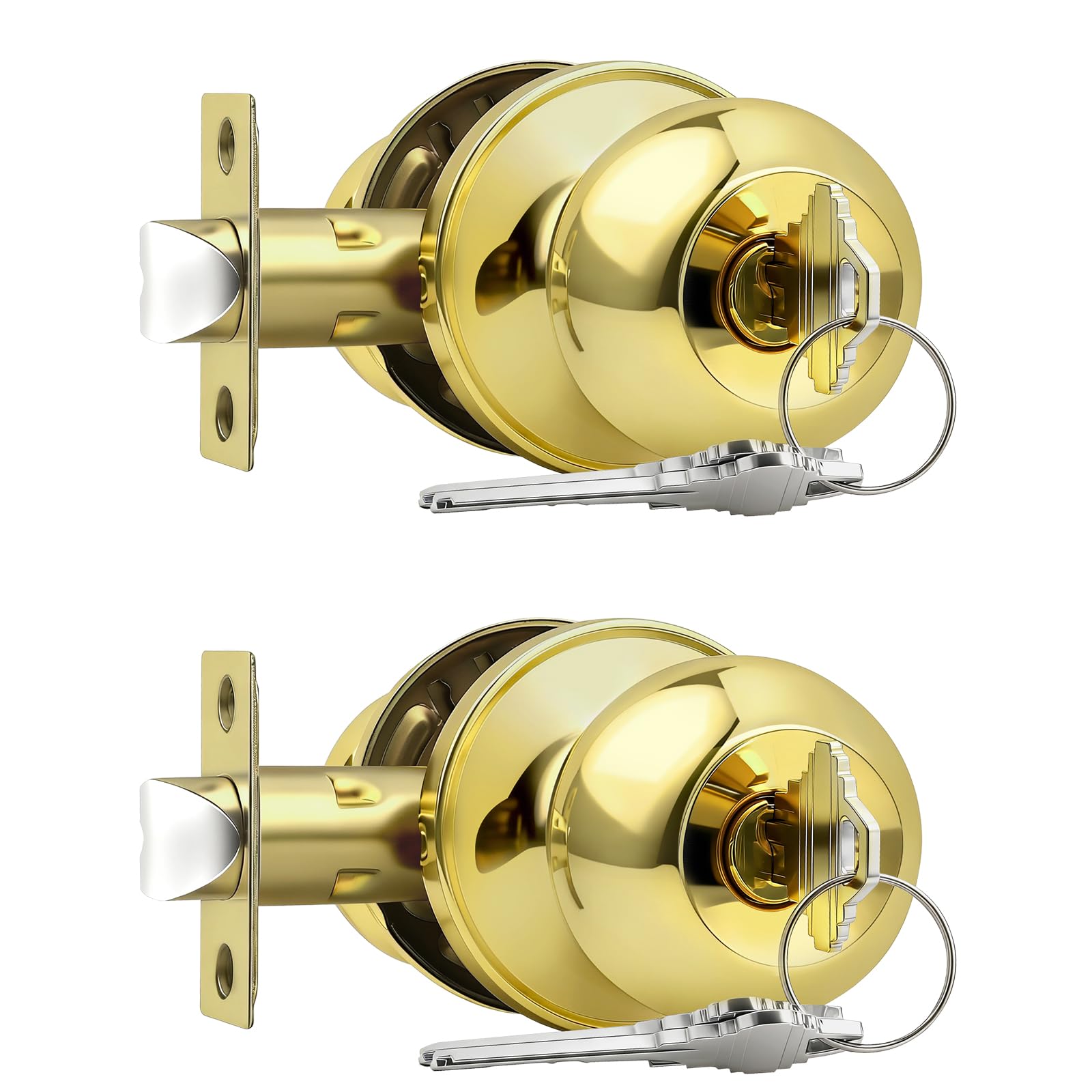 Brushed Nickel Keyed Alike Door Knobs - 10 Pack -20
