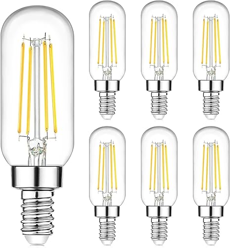 Bombillas LED E12 equivalentes a 40 W, bombillas Edison regulables de 4 W, bombillas LED T6 blancas de luz diurna de 5000 K para lámpara de techo de