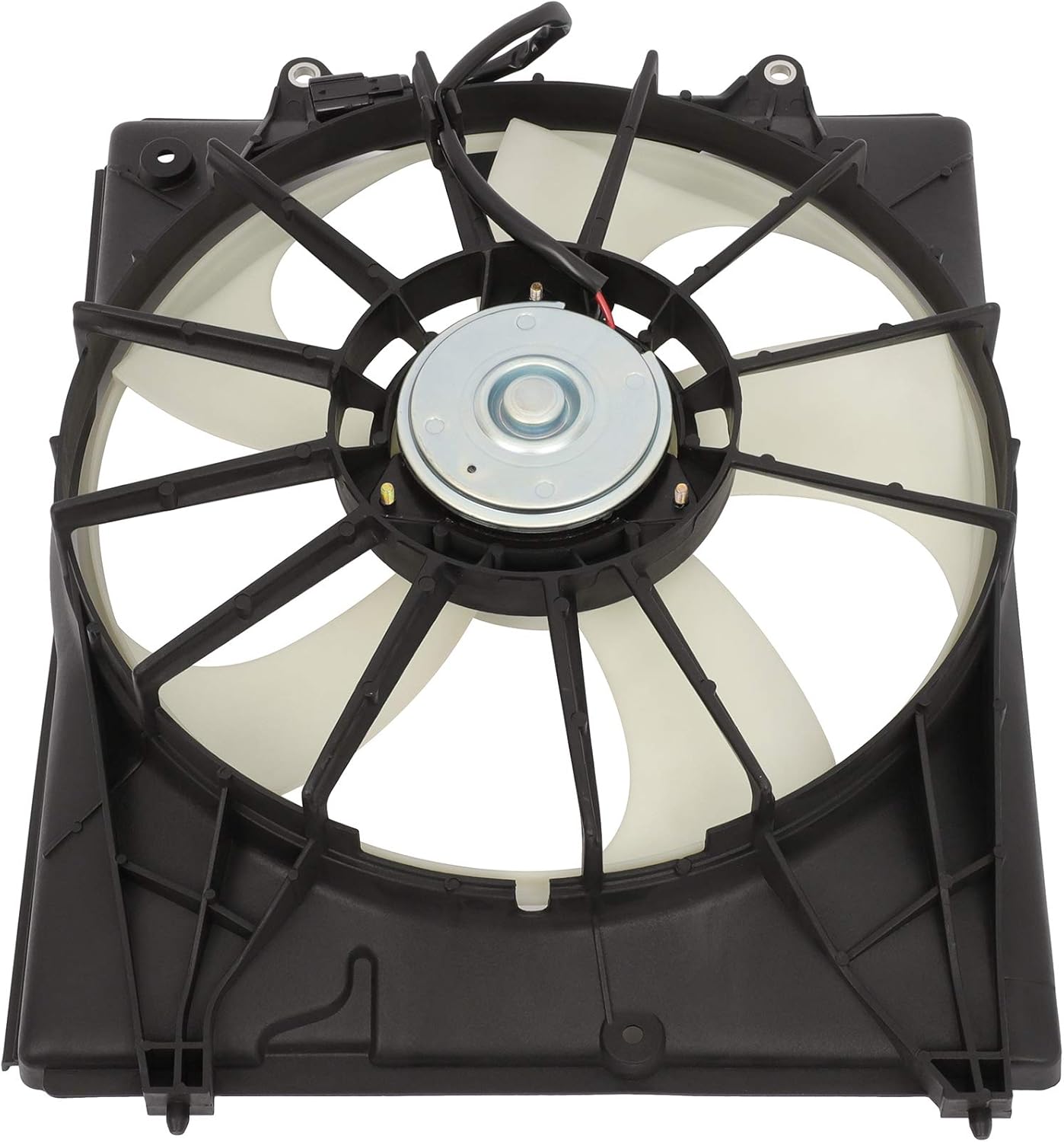 601360 Radiator Cooling Fan Assembly Compatible with 2011-2017 for Honda for Odyssey 3.5L, Black&White Radiator Fan Direct Fit Replacement for Engine Cooling Fan