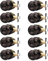 Vista 23 de Probrico Pomos de puerta negro mate, manijas de puerta con cerradura y perilla, pomos de interior sin llave para baño y dormitorio, paquete de 2