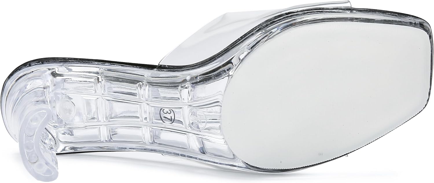 NBUUNBU Chunky Heels for Women Clear Platform Heels Sexy Block High Heels Sandals Square Toe Open Toe Transparent Strap Comfortable Dress Shoes Slip on Mules - Image 8