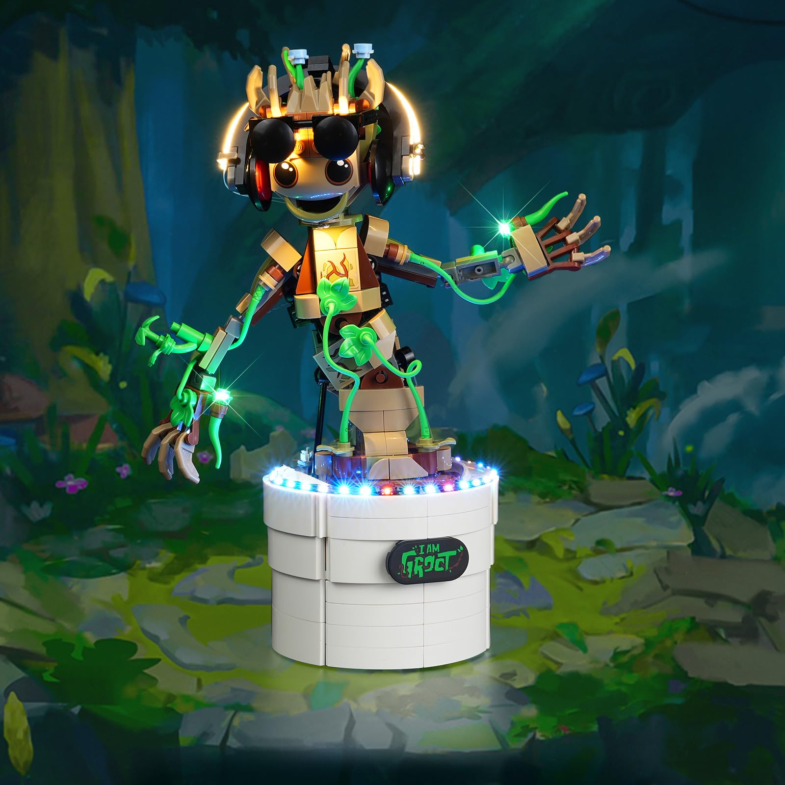 DALDED Light Kit for Lego Dancing Groot 76297, Innovative Led Lighting Kit Light Design and Configuration Compatible with Lego 76297 Building Blocks Model - NOT Included The Model Set
