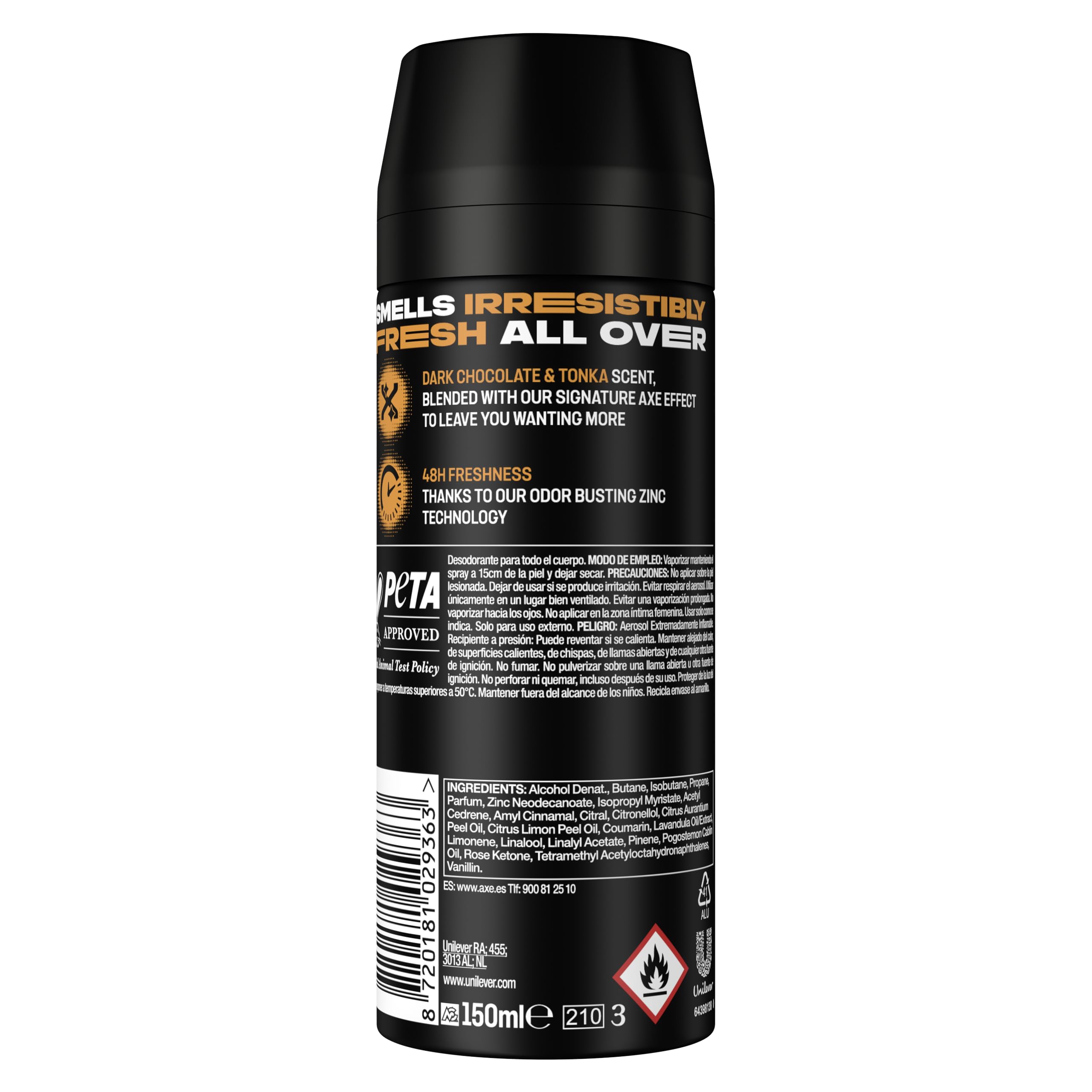 Axe Dark Temptation Desodorante - 150 ml - Pack de 6, El embalaje puede variar — view 3