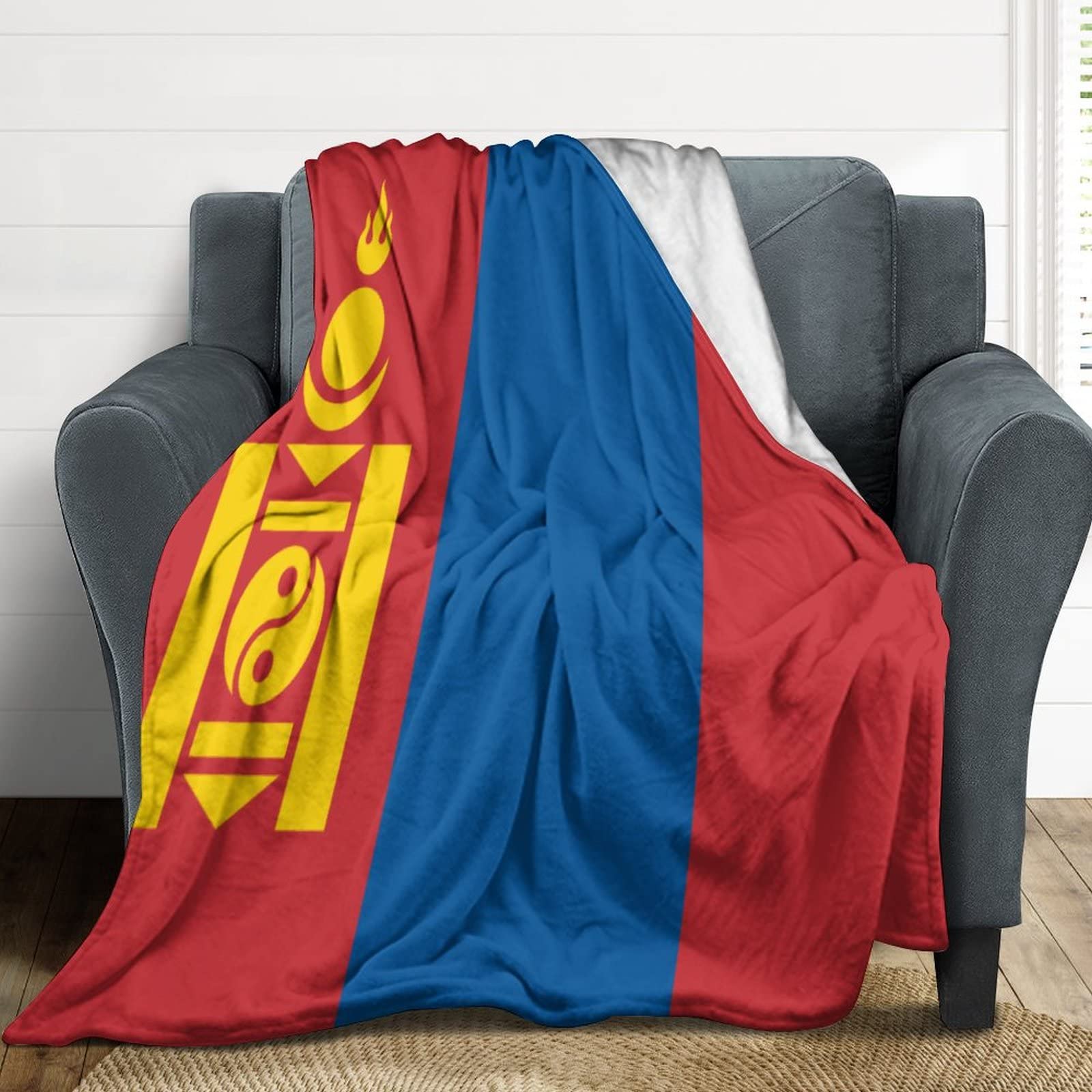 Couverture Mongolie flanelle chaude contre le froid au bureau et canapé