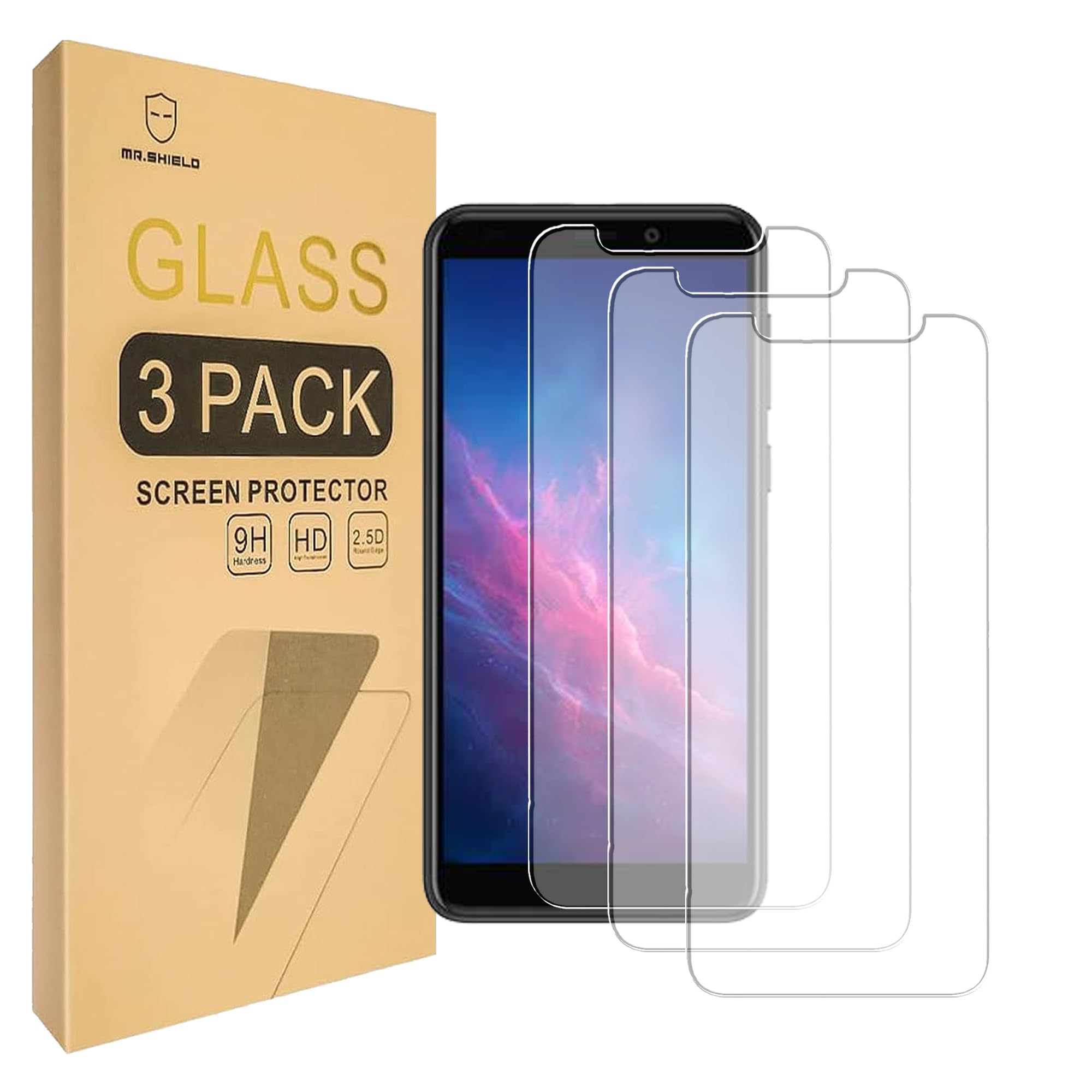(3 Pack) for Cloud Stratus C7 screen protector Compatible with Cloud Mobile Stratus C7 Screen Protector Tempered Glass [9H Hardness][High definition Anti Scratch ] M-1