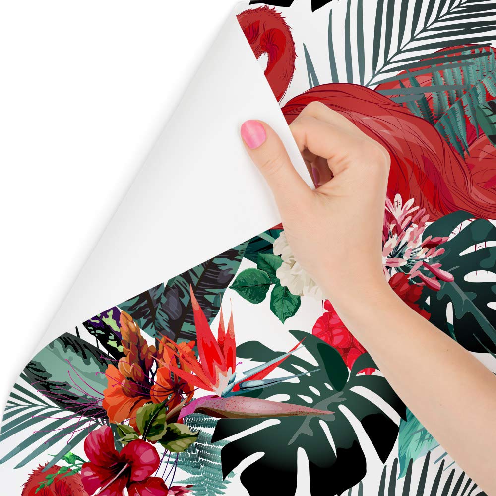 Muralo Samoprzylepne tapety rolki kwiaty piwonia piwonia korzenna Monstera paproć dżungla flamingi 1000 x 50 cm tapeta ścienna do salonu sypialni