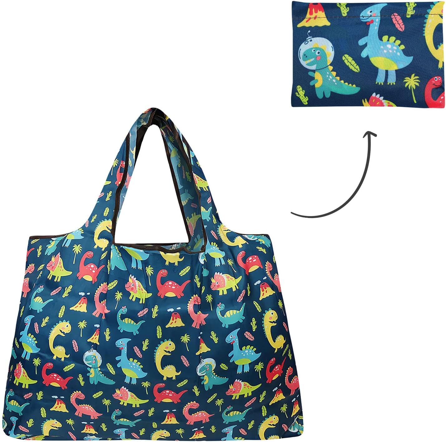 allydrew Large Foldable Tote Nylon Reusable Grocery Bags