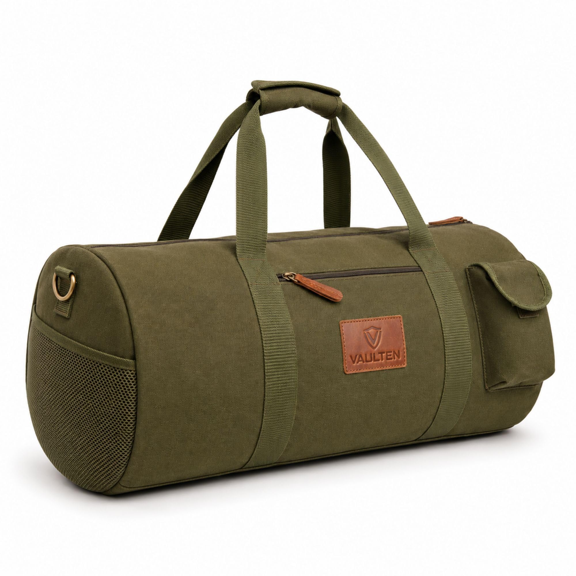 Duffle Bag for Travelling | Cotton Canvas Duffle Bags for Men & Women, Water-Resistant Travel Bag with Adjustable Shoulder Strap, Zip Compartments | Gym, Sports & Luggage Bag-image-46