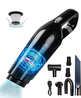[Suction Upgrate] Cordless Car Vacuum Cleaner Handheld Vacuum Hand Held Vacuuming Cordless Rechargeable Portable Vacuum Cleaner Small Hand-held Dry Wet Vacuum Powerful Hand Vac with Long Runtime