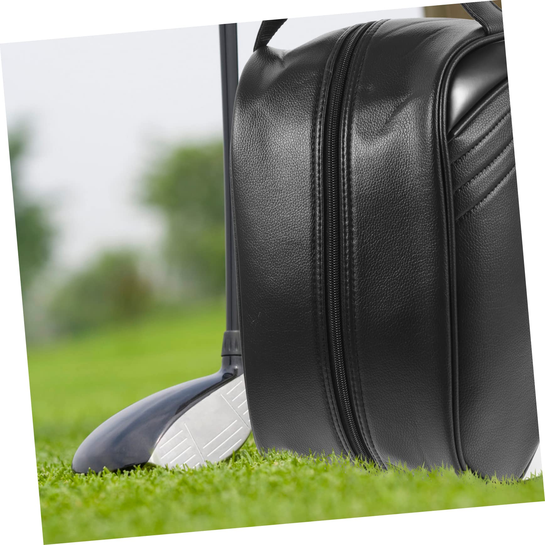 Borsa per Scarpe da Viaggio in Cuoio Nero, Portatile e Pieghevole, Cerniera, Protezione Antiusura, per Valigia e Riporre le Scarpe