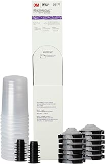 3M PPS Series 2.0 Paint Spray Gun System Refill Kit with Lids and Liners, 26171, Midi, 13.5 oz, 200-micron Filter, Use for Cars, Furniture, Home, 12 Disposable Lids, 12 Liners and 16 Sealing Plugs