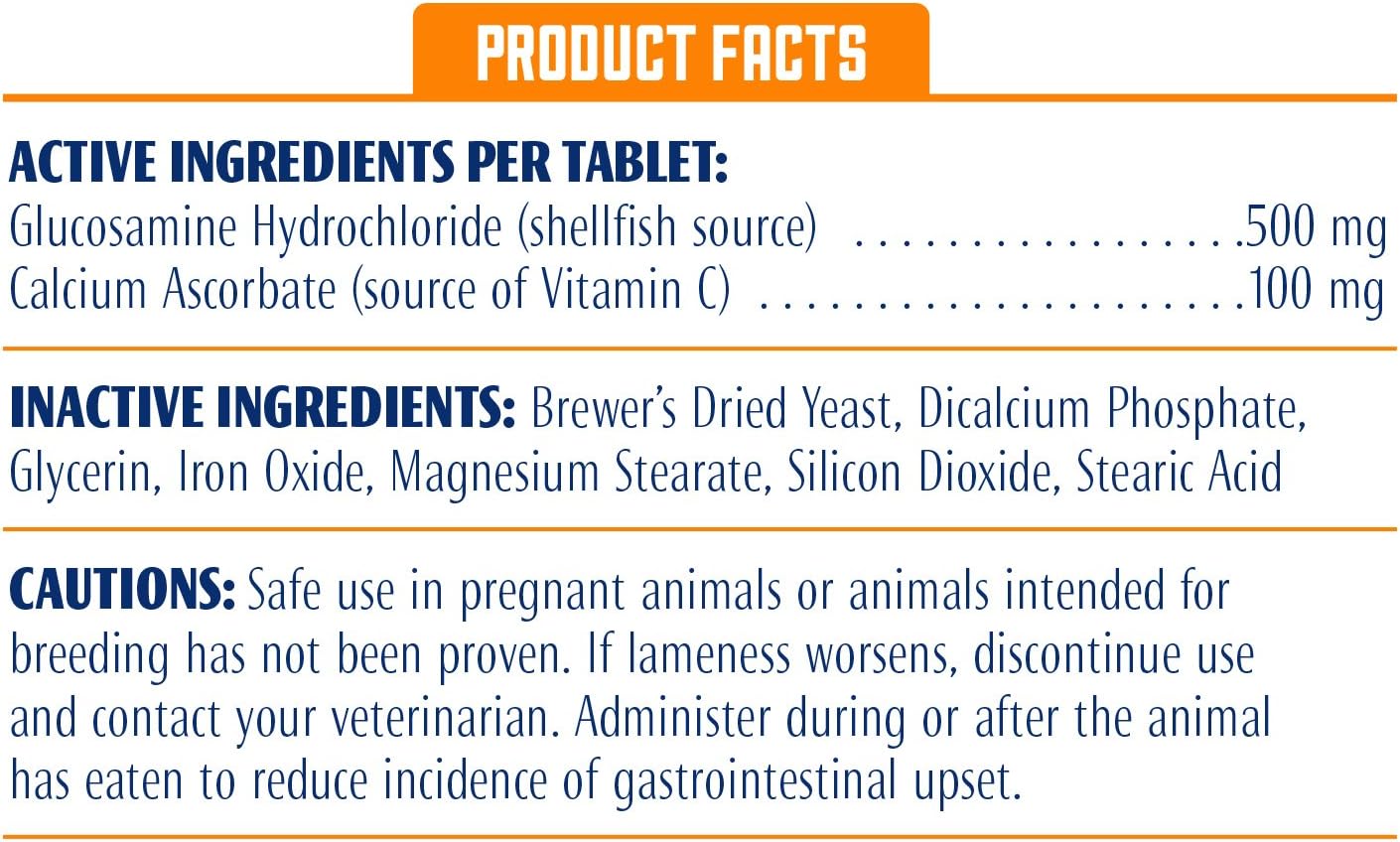 Pro-Sense Regular Strength Glucosamine Tablets for Dogs, 60 ct