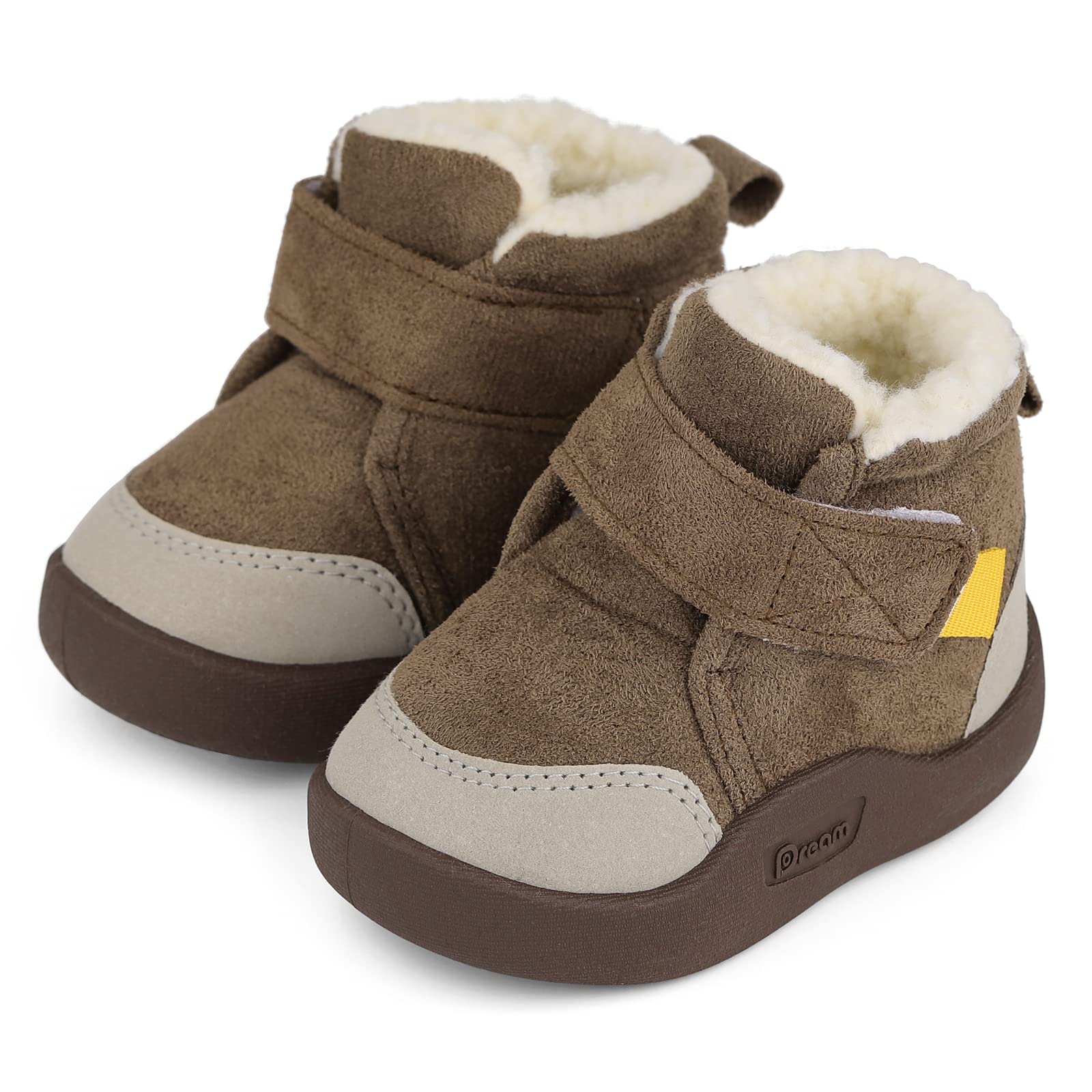 MASOCIO Bottes Bébé Garçon Fille Hiver Bottines Chaussures Fourrés Peluche Chauds Antidérapant Taille 18-23 EU