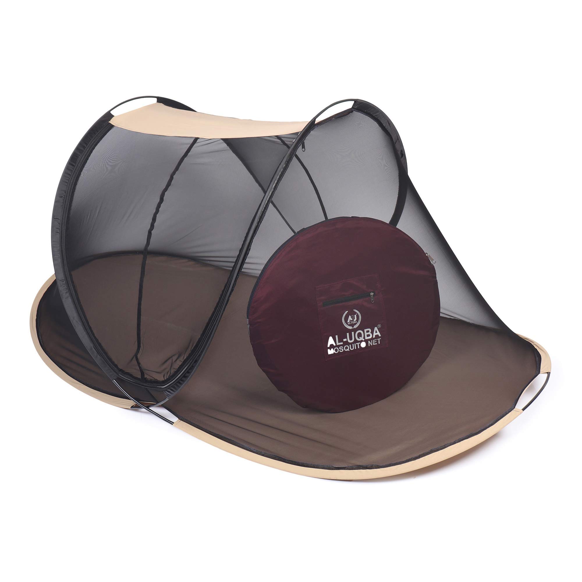 AL-UQBA Foldable Premium Heavy Quality of Single Bed Mosquito Net (Black)