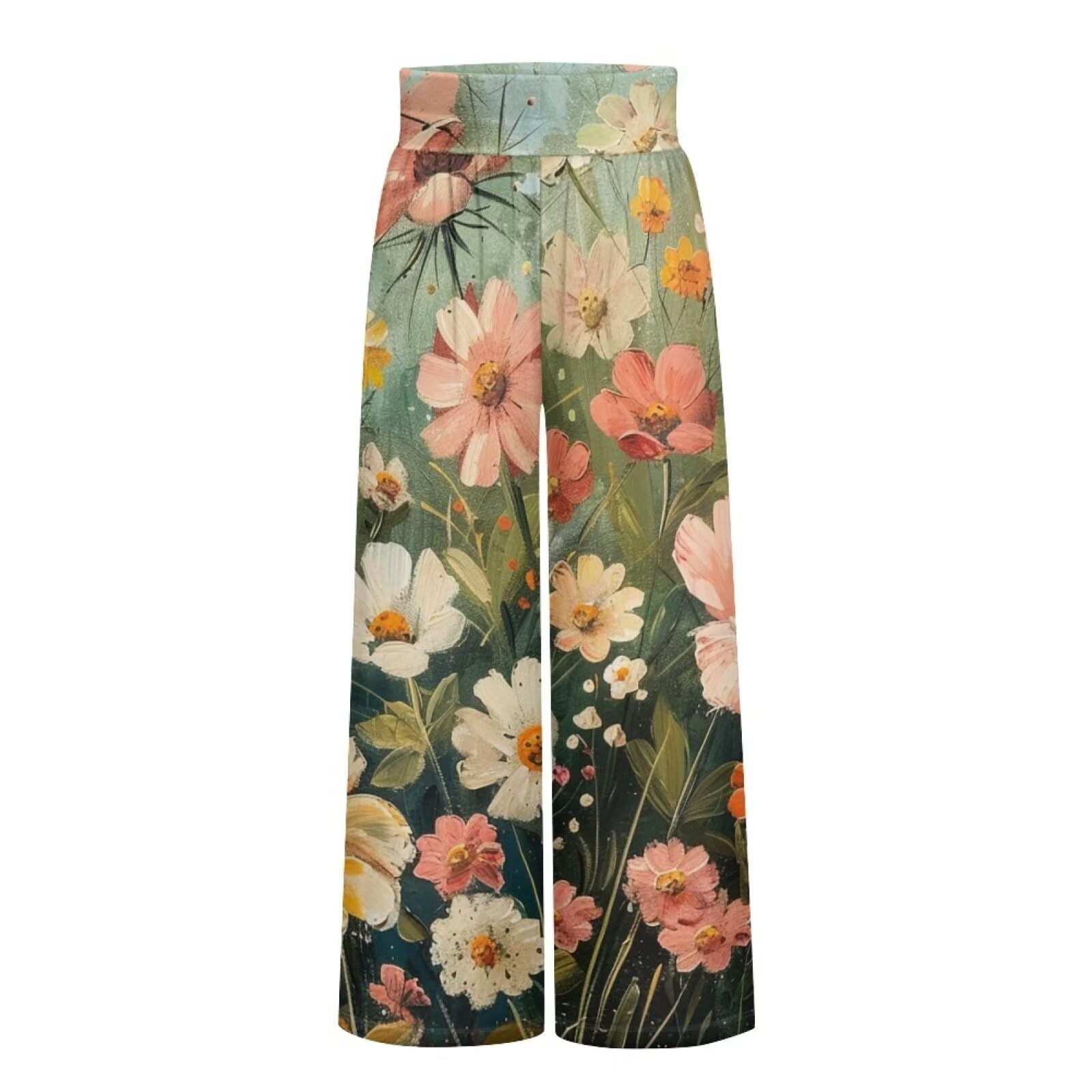 High Waisted Palazzo Pants for Women Wide Leg Lounge Pants with Pockets