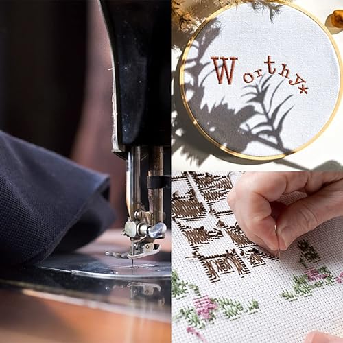 Miniatura 6 de Juego de 72 hilos de coser de 36 colores con hilos de bobina preenrollados a juego con funda, 550 yardas por hilo de poliéster, hilos de coser de