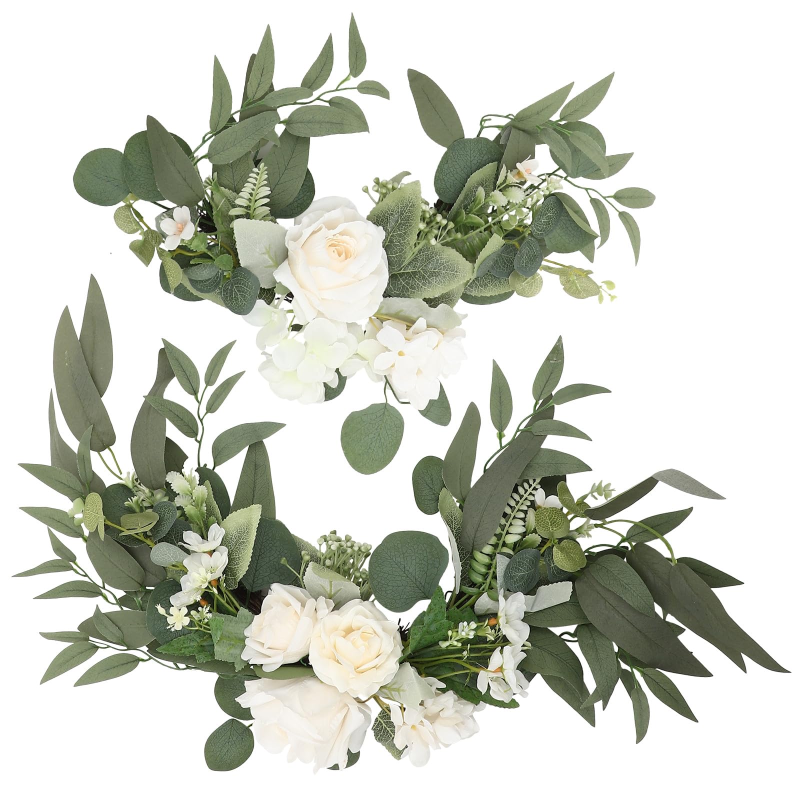 Roses blanches artificielles solides et réutilisables pour mariage