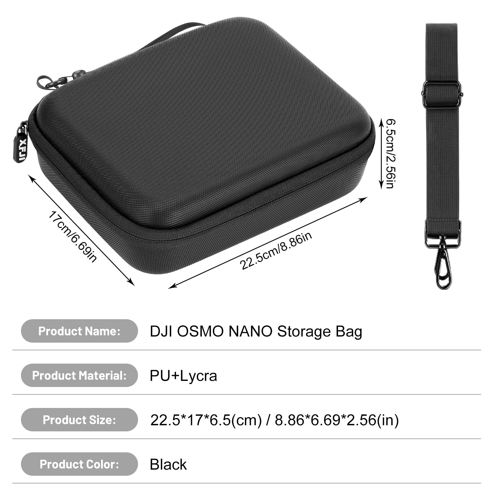 Étui de Transport Sac pour DJI Osmo Nano, Accessoires de Voyage pour Caméra Protection