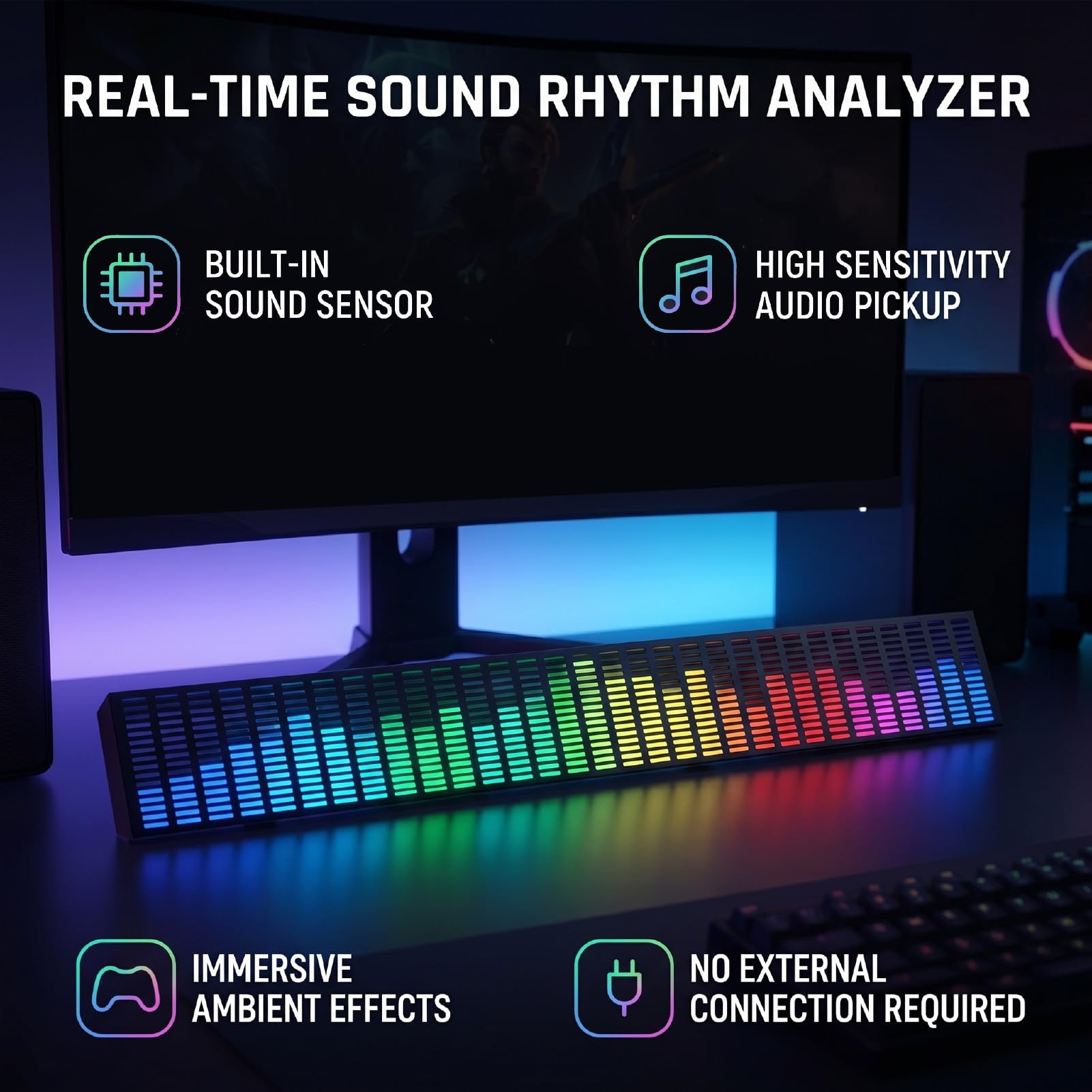High Sensitivity Music Spectrum Analyzer Dynamic Light for E