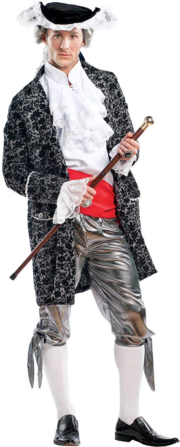 chiber Disfraces Costume da Uomo per Travestimento da Casanova (S - Small)