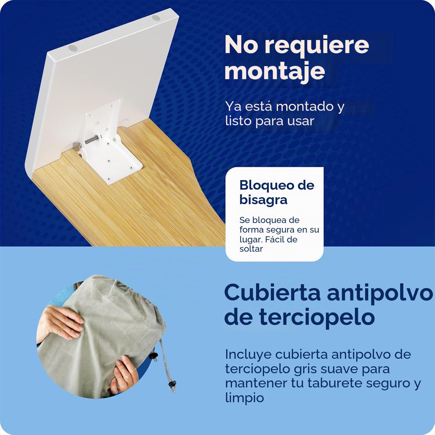 Squatty Potty Stockholm - Taburete plegable de bambú para inodoro (17,78 cm)