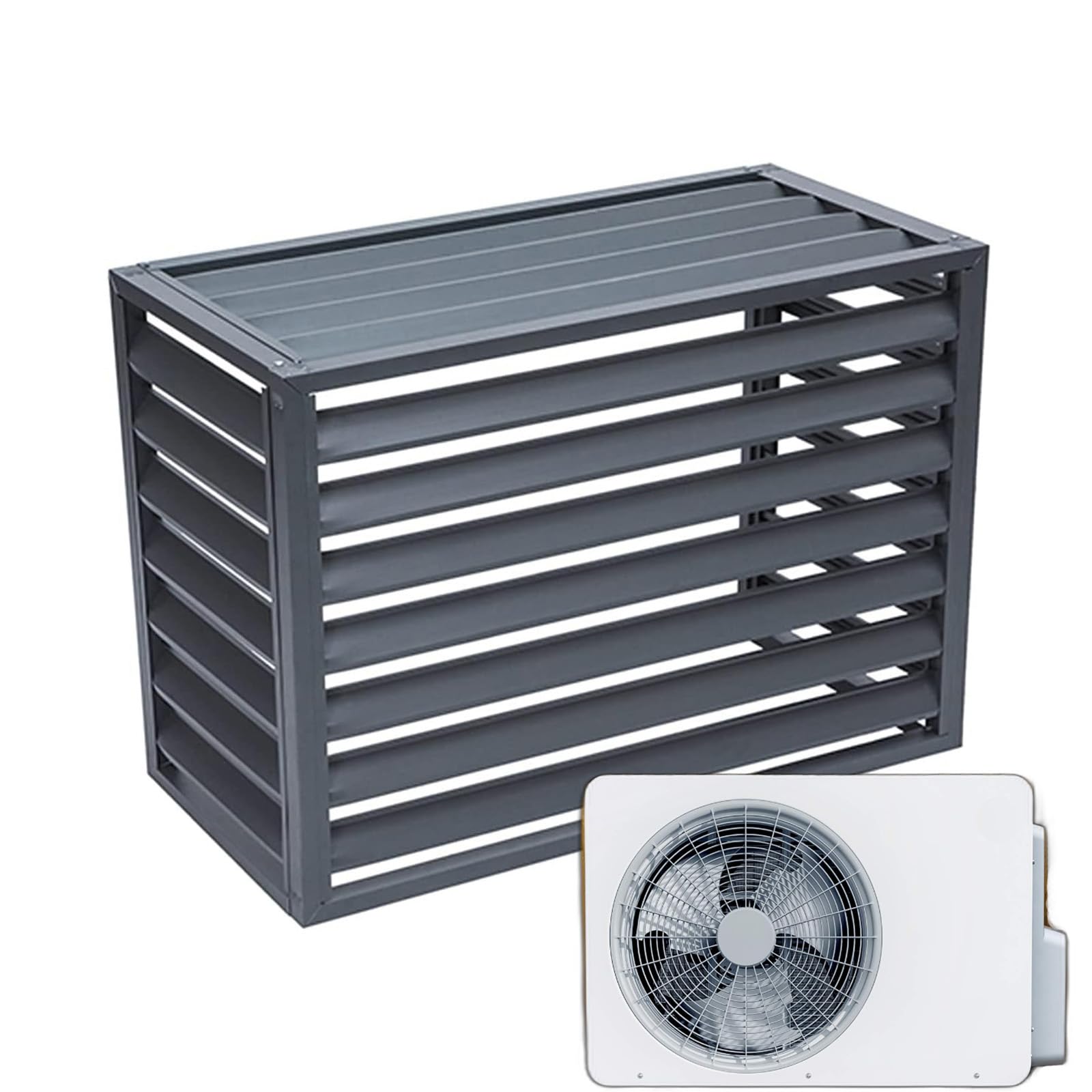 QYMYOZ Outdoor Air Conditioner Cover, Weatherproof Heat Pump & Flower Stand Protection, Fits 2-3P Units (L110W60H80) - Durable & Stylish Design