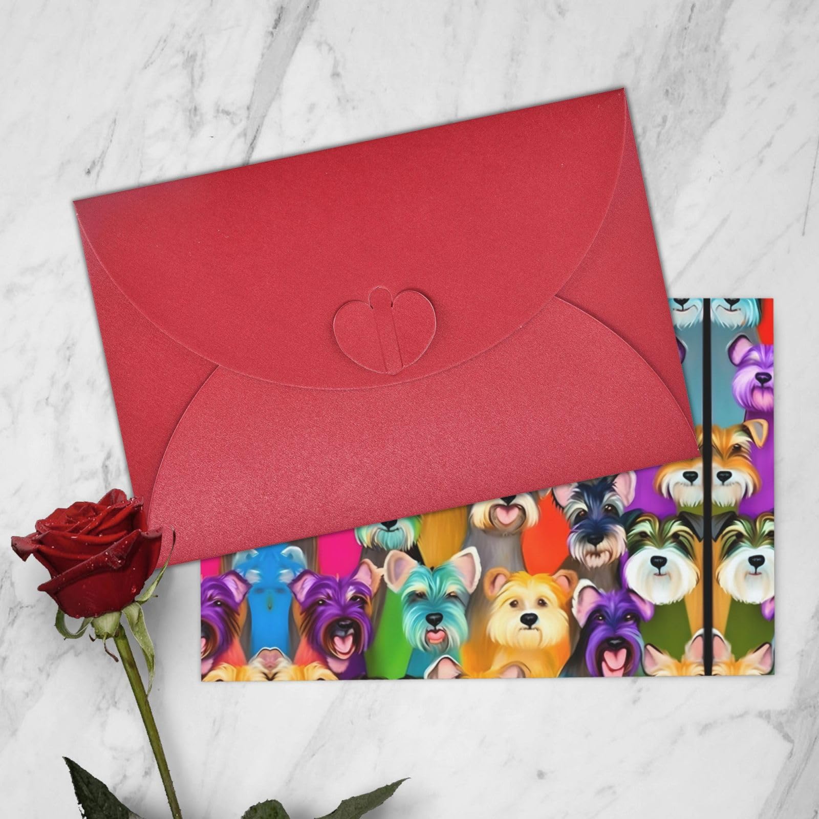 Carte De Voeux Artistique Schnauzer Nain, Dessin à La Plume Et à L