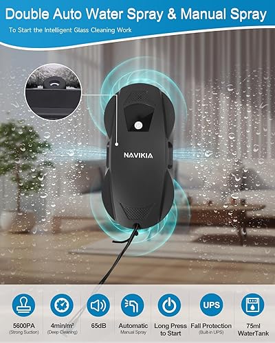 Miniatura 4 de NAVIKIA Paquete de 8 almohadillas de limpieza de repuesto, robot de limpieza de ventanas, modelos aplicables W17S, W124S, HCR0002 Robot de limpieza