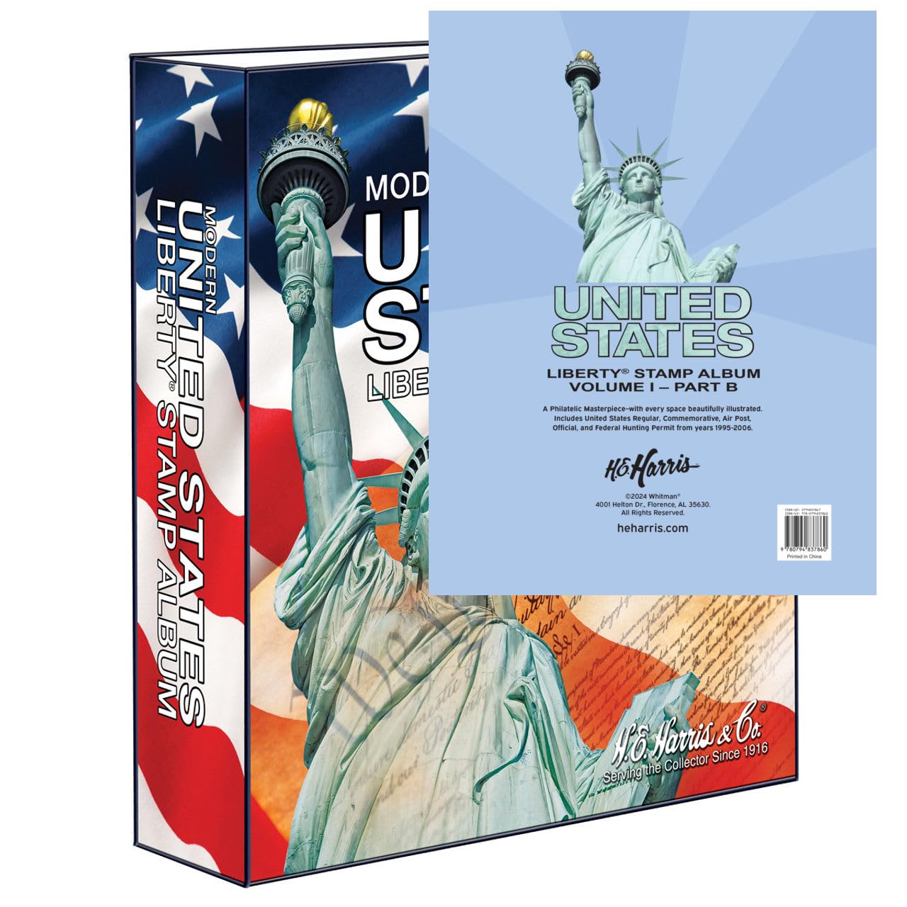 Album timbres USA Liberty Harris pour classer vos souvenirs US